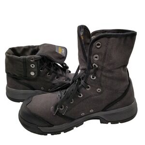 KEEN Utility San Jose Canvas Work Boots Mens Carbon Fiber Toe Black Sz 11 D